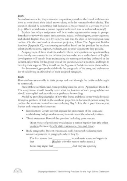 Transforming Practices for the High School Classroom