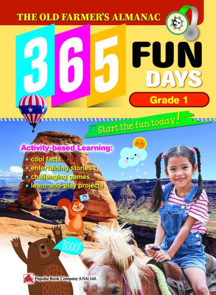 The Old Farmer's Almanac 365 Fun Days : Grade 1 - Activity Workbook For First Grade Students - Daily Activity Book, Coloring Book, Educational Workbook for Developing Learning Skills