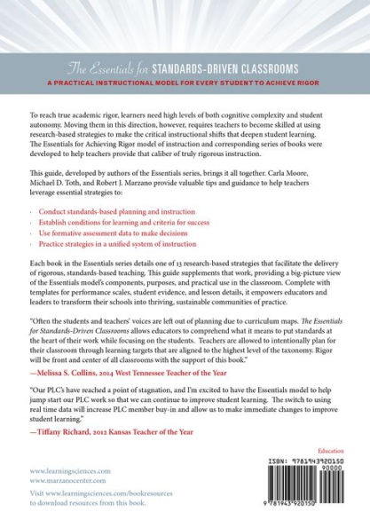 The Essentials for Standards-Driven Classrooms: A Practical Instructional Model for Every Student to Achieve Rigor