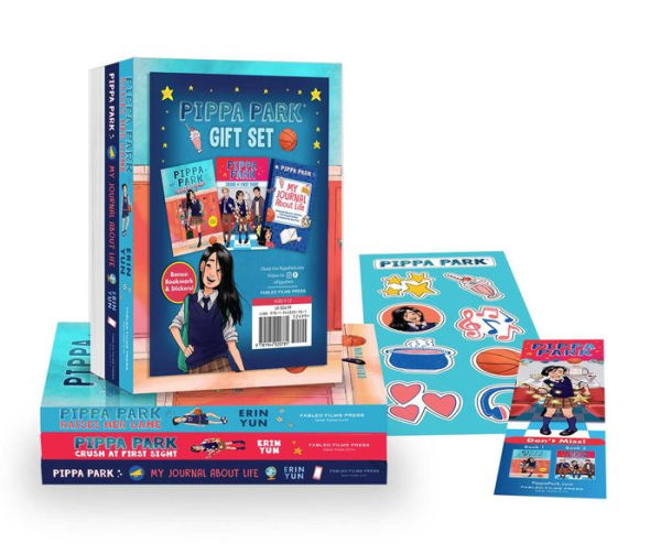 Pippa Park Series Gift Set: Pippa Park Raises Her Game + Pippa Park Crush at First Sight (Chapter Books) + Write-In Journal - Limited Edition