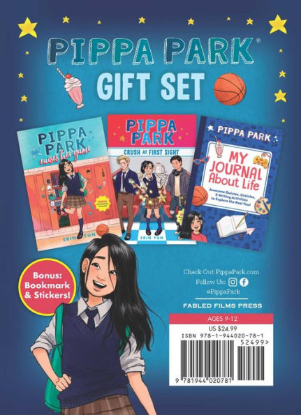 Pippa Park Series Gift Set: Pippa Park Raises Her Game + Pippa Park Crush at First Sight (Chapter Books) + Write-In Journal - Limited Edition