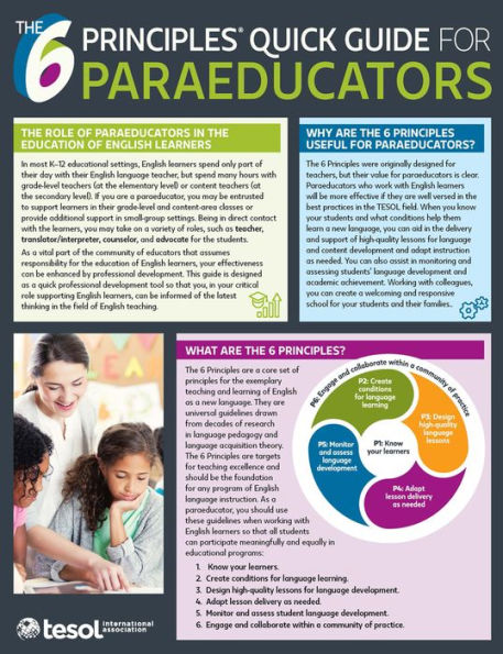 The 6 Principlesï¿½ Quick Guide for Paraeducators