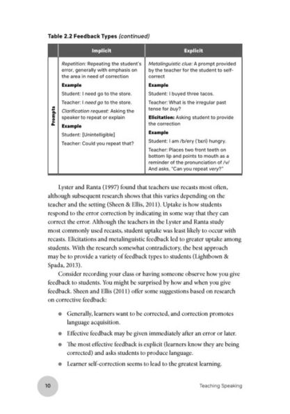 Teaching Speaking, Revised Edition