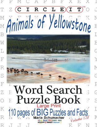 circle it animals of yellowstone large print word search puzzle