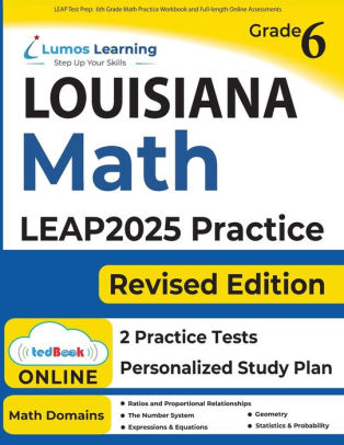 Leap Test Prep: 6Th Grade Math Practice Workbook And Full-Length Online Assessments: Leap Study Guide By Lumos Learning, Paperback | Barnes & Noble®