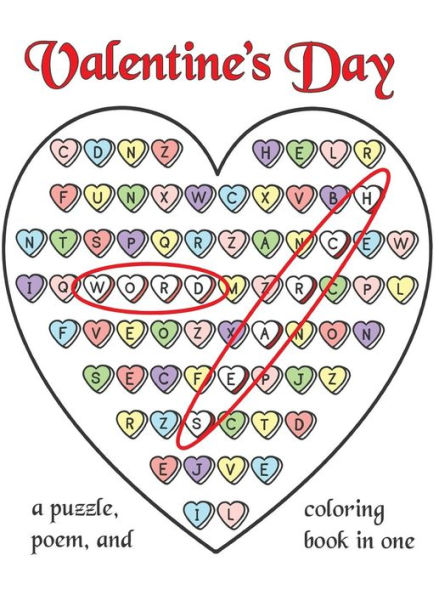 Valentine's Day Word Search: A Puzzle, Poem, and Coloring Book in One