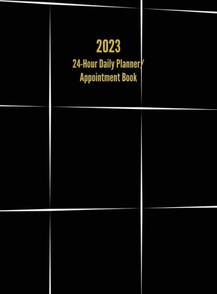 2023 24-Hour Daily Planner/ Appointment Book: Dot Grid Design (One Page per Day)