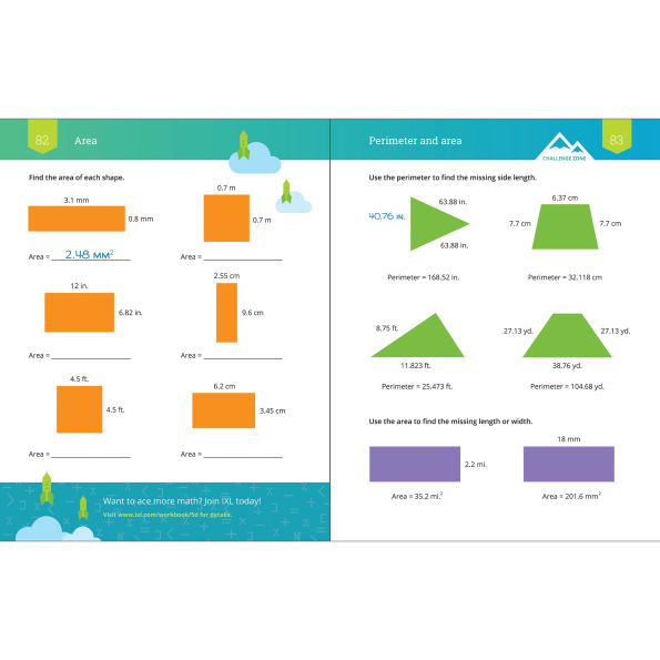 IXL Math Workbook: Grade 5 Decimals