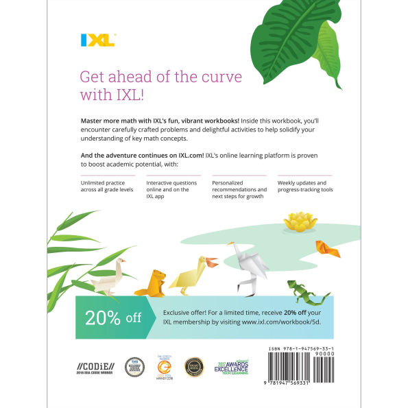 IXL Math Workbook: Grade 5 Decimals