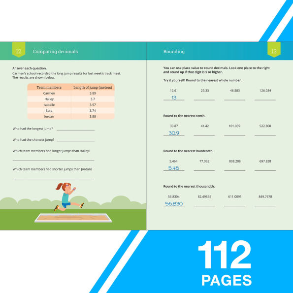 IXL Math Workbook: Grade 5 Decimals
