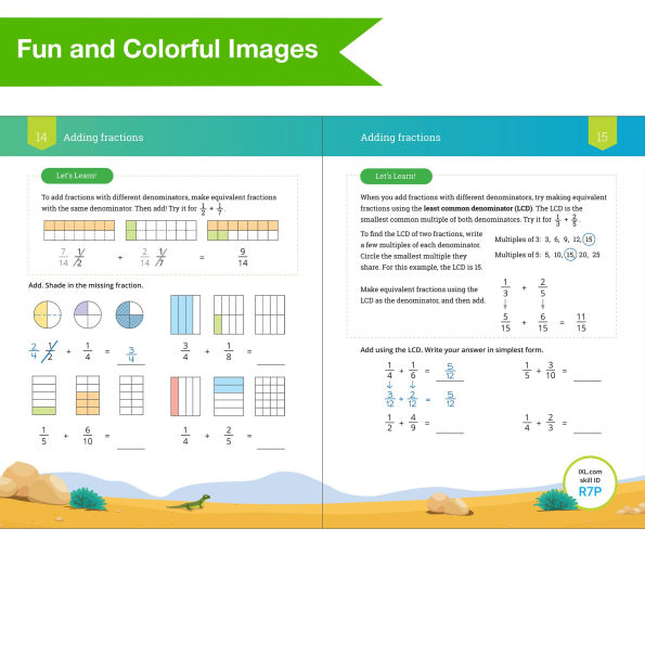 Grade 5 Fractions Workbook (IXL Workbooks)