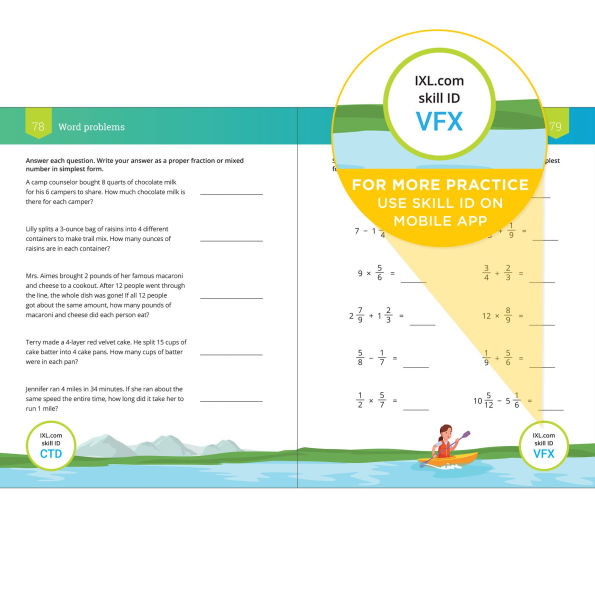 Grade 5 Fractions Workbook (IXL Workbooks)