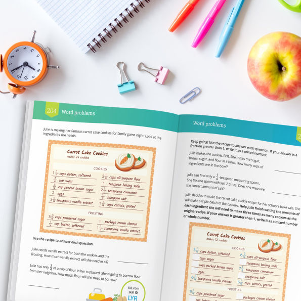 The Ultimate Grade 4 Math Workbook: Multi-Digit Multiplication, Long Division, Addition, Subtraction, Fractions, Decimals, Measurement, and Geometry for Classroom or Homeschool Curriculum