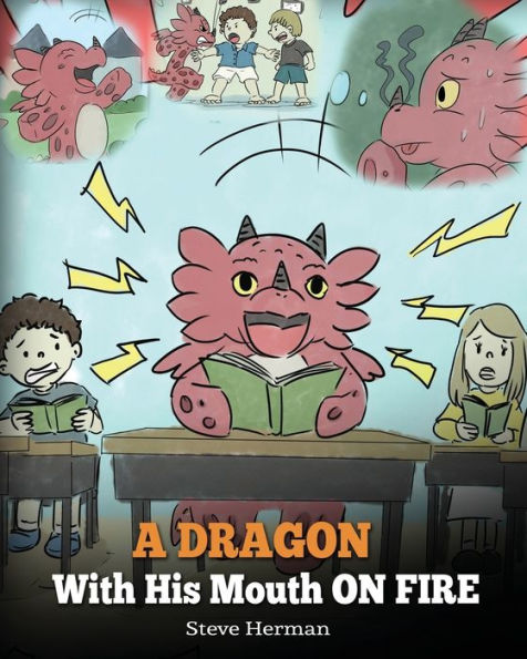 A Dragon With His Mouth On Fire: Teach Your To Not Interrupt. Cute Children Story Kids Interrupt or Talk Over People.