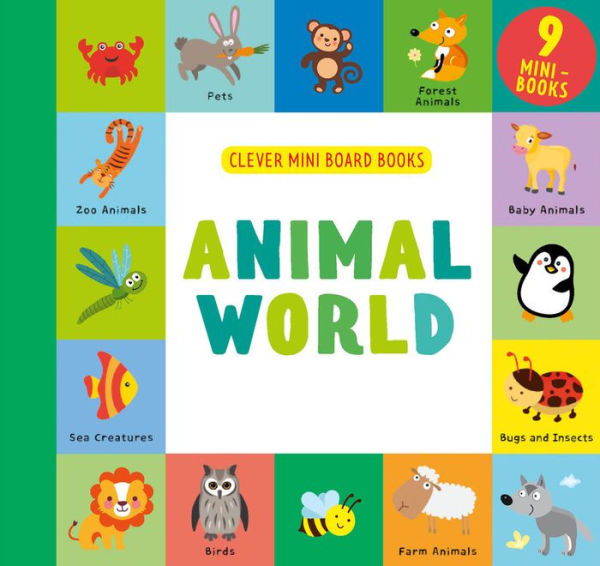 Animal World: 9 Mini Board Book Box Set