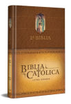 Alternative view 1 of La Biblia Católica: Edición letra grande. Tapa dura, marrón, con Virgen de Guadalupe en cubierta / Catholic Bible. Hard Cover, brown, with Virgen