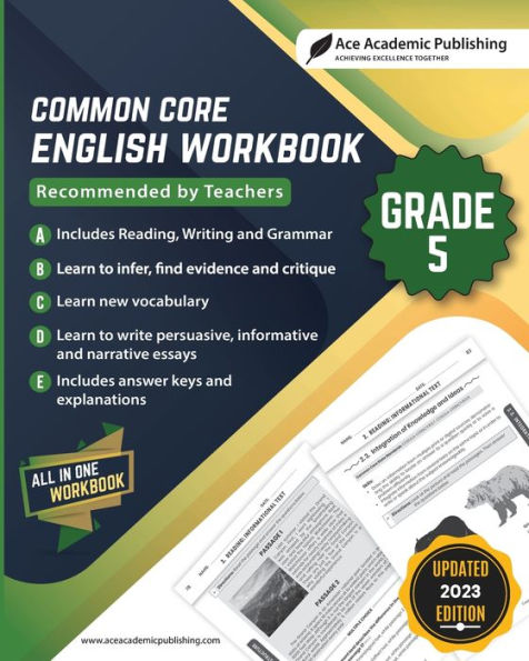 Common Core English Workbook: Grade 5: