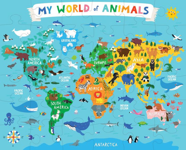 My World of Animals 36-Piece Floor Puzzle