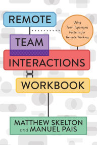 Title: Remote Team Interactions Workbook: Using Team Topologies Patterns for Remote Working, Author: Matthew Skelton CEO of Conflux and co-author of Team Topologies