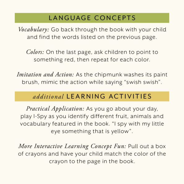 Wishy Washy: Imitation Book Featuring First Words and Colors