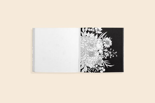 Bloom (Mini): Pocket-Sized Stocking Stuffer 5-Minute Floral Coloring Book for Kids, Teens and Adults