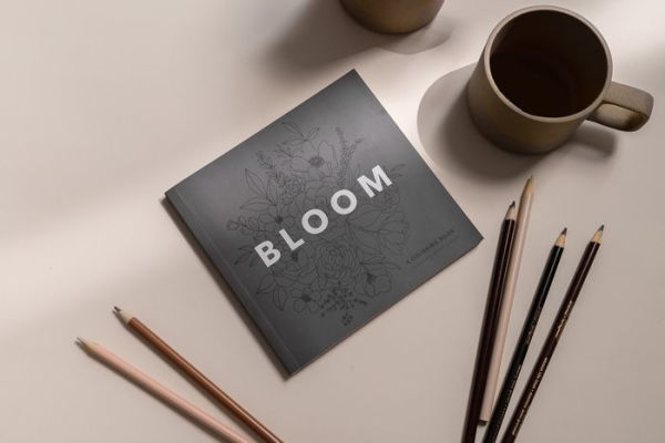 Bloom (Mini): Pocket-Sized Stocking Stuffer 5-Minute Floral Coloring Book for Kids, Teens and Adults