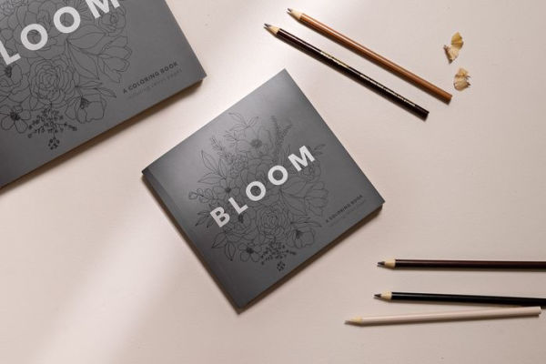 Bloom (Mini): Pocket-Sized Stocking Stuffer 5-Minute Floral Coloring Book for Kids, Teens and Adults