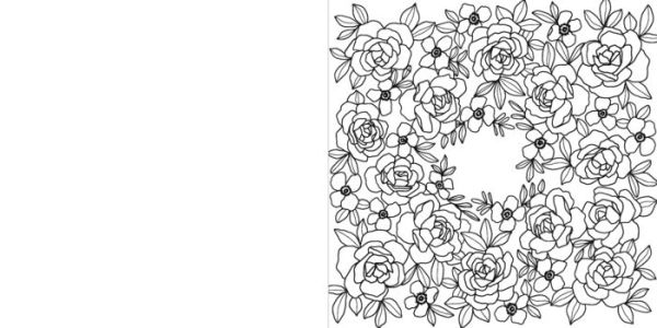 Bloom (Mini): Pocket-Sized Stocking Stuffer 5-Minute Floral Coloring Book for Kids, Teens and Adults