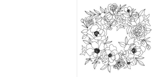 Bloom (Mini): Pocket-Sized Stocking Stuffer 5-Minute Floral Coloring Book for Kids, Teens and Adults