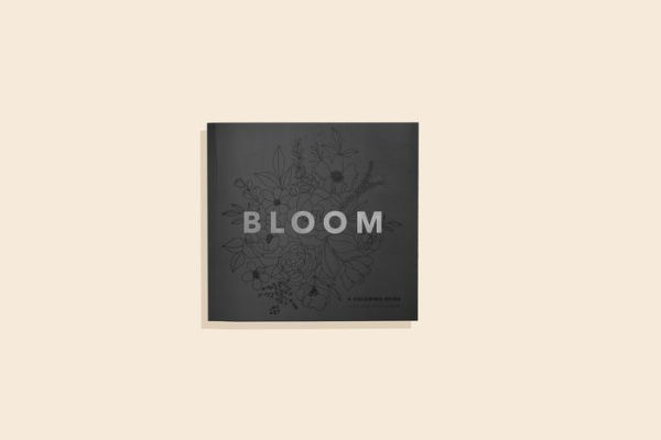 Bloom (Mini): Pocket-Sized Stocking Stuffer 5-Minute Floral Coloring Book for Kids, Teens and Adults