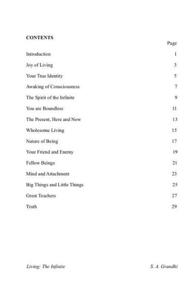 Living: The Infinite