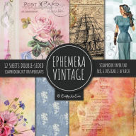 Title: Ephemera Vintage Scrapbook Paper Pad 8x8 Scrapbooking Kit for Papercrafts, Cardmaking, DIY Crafts, Old Retro Theme, Decoupage Designs, Author: Crafty as Ever