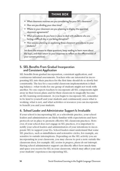 Social-Emotional Learning the English Language Classroom: Fostering Growth, Self-Care, and Independence