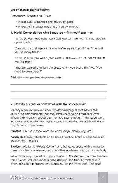 15-Minute Focus: Behavior Interventions: Strategies for Educators, Counselors, and Parents: Brief Counseling Techniques that Work