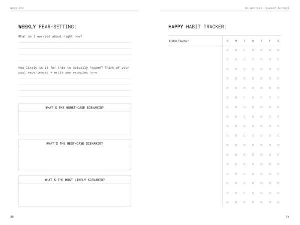 No Worries: A Guided Journal to Help You Calm Anxiety, Relieve Stress, and Practice Positive Thinking Each Day