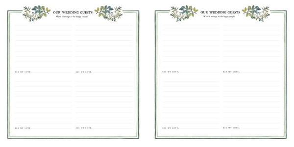 Wedding Guest Book: An Heirloom-Quality Guest Book with Foil Accents and Hand-Drawn Illustrations