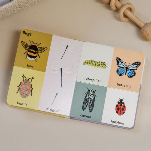 First Words with Cute Embroidered Friends: A Padded Board Book for Infants and Toddlers featuring First Words and Adorable Embroidery Pictures