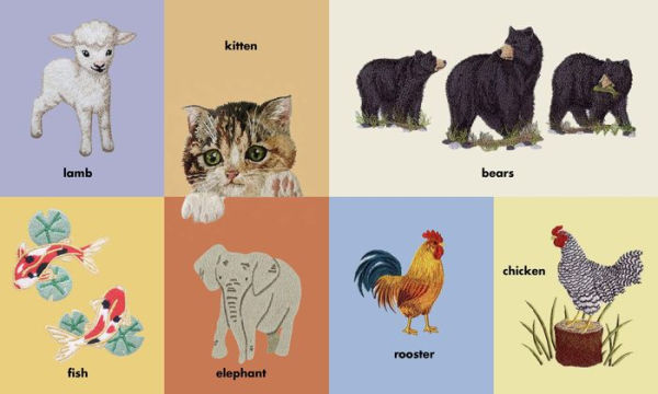 First Words with Cute Embroidered Friends: A Padded Board Book for Infants and Toddlers featuring First Words and Adorable Embroidery Pictures