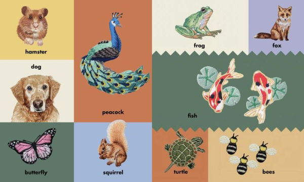 First Words with Cute Embroidered Friends: A Padded Board Book for Infants and Toddlers featuring First Words and Adorable Embroidery Pictures