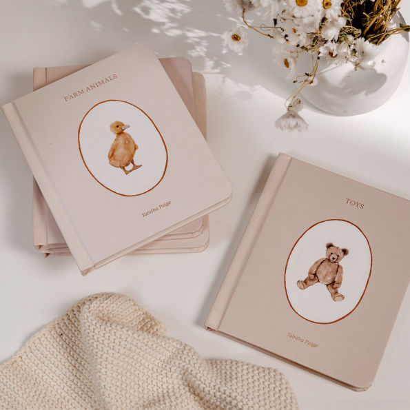 Our Little Library: A Foundational Language Vocabulary Board Book Set for Babies, Including Farm & Forest Animals, Fruits & Veggies, Toys & More