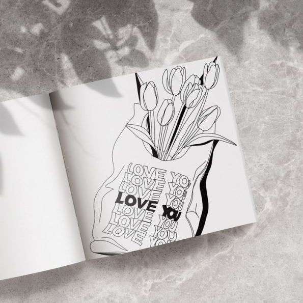 Love in Bloom: An Adult Coloring Book Featuring Romantic Floral Patterns and Frameable Wall Art