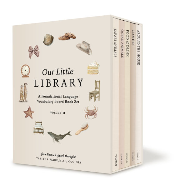 Our Little Library Vol. 2: A Foundational Language Vocabulary Board Book Set for Babies