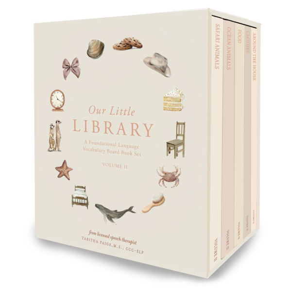 Our Little Library Vol. 2: A Foundational Language Vocabulary Board Book Set for Babies