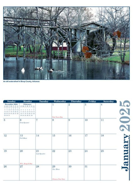 2025 Explore Arkansas calendar