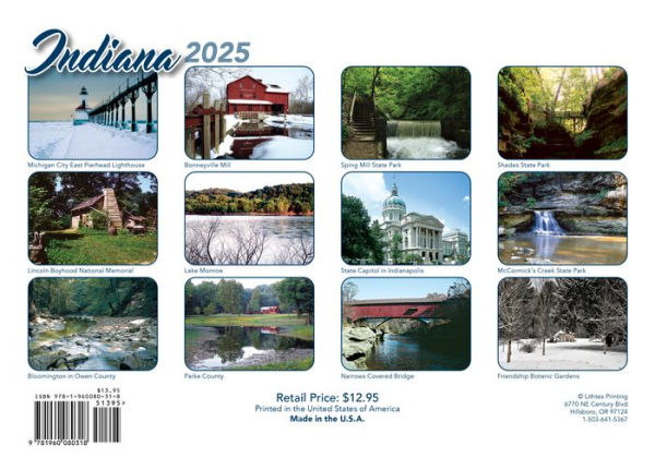 2025 Explore Indiana calendar