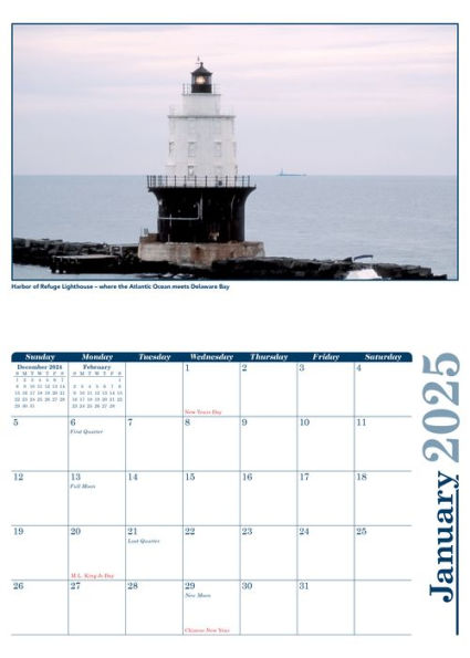 2025 Explore Delaware calendar