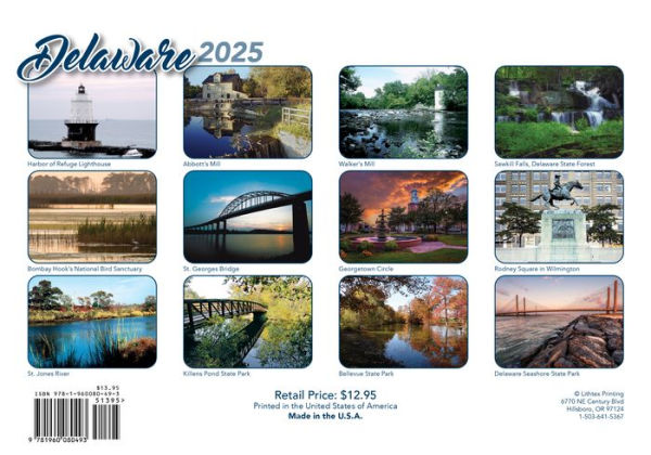 2025 Explore Delaware calendar