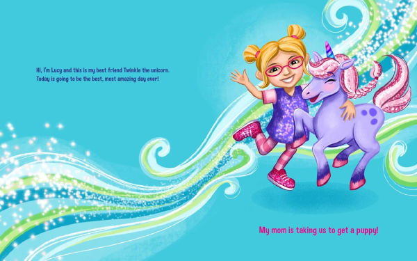 Lucy and Her Unicorn Get a Sparkle Puppy