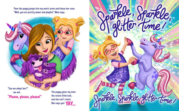 Lucy and Her Unicorn Get a Sparkle Puppy