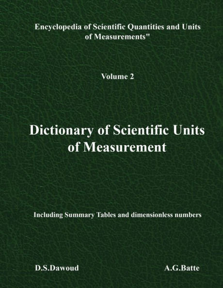 Dictionary of Scientific Units Measurement - Volume II